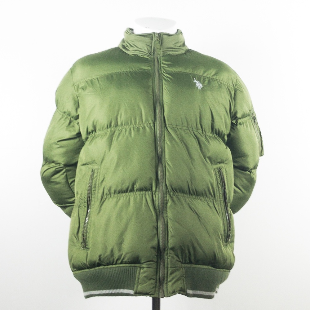 US Polo Assn Men's Winter Puffer Jacket Coat Large